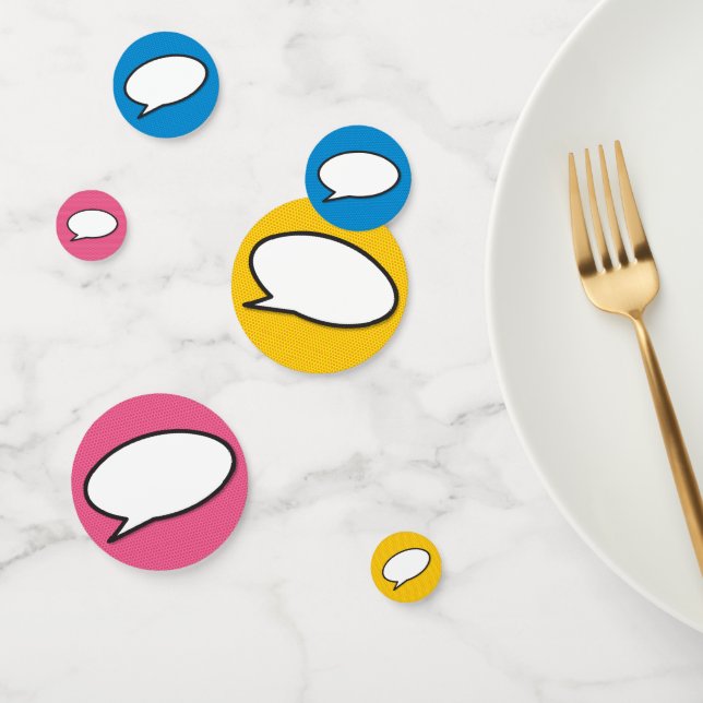 Confeti Burbuja de diálogo de cómic retro divertida (Grupo)