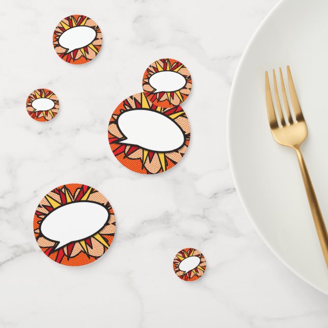 Confeti Burbuja de diálogo de cómic retro divertida (Grupo)