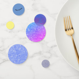 Confeti Burbujas Azul Y Blanca