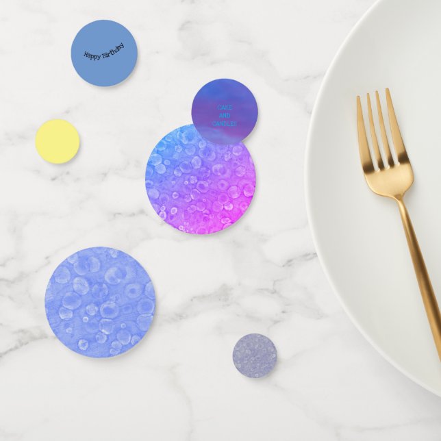 Confeti Burbujas Azul Y Blanca (Grupo)