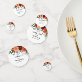 Confeti Burgundy Fall Garden Boda Floral