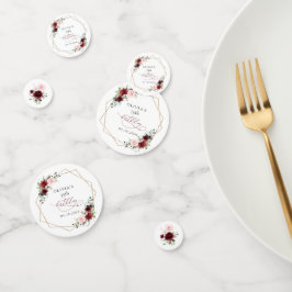 Confeti Burgundy Red Flowers, Pink Flowers, Birthday