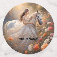 Caballo de novia y de Stallion blanco parado en un