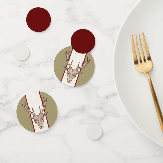 Confeti Cabeza de ciervo masculino marrón Gran Anteojos Ta (Grupo)