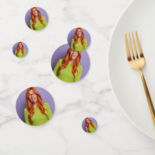 Confeti Cabeza de fiesta personalizada divertida con foto  (Grupo)