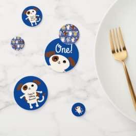 Confeti Cachorro de cachorro adorable tema del primer cump