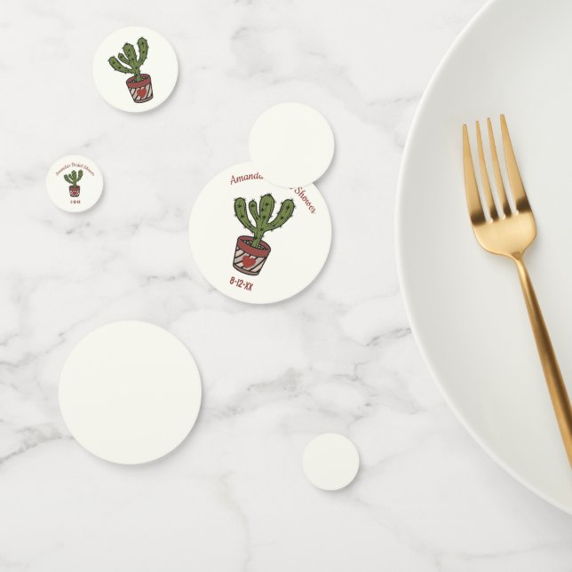 Confeti Cactus Theme Bridal Shower Personalizada (Grupo)