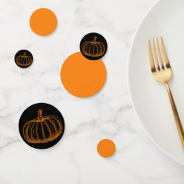 Confeti Calabaza de Halloween esbozada