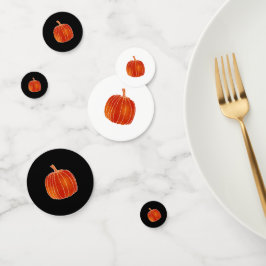 Confeti Calabaza Naranja Brillante Decoración de Otoño Fie