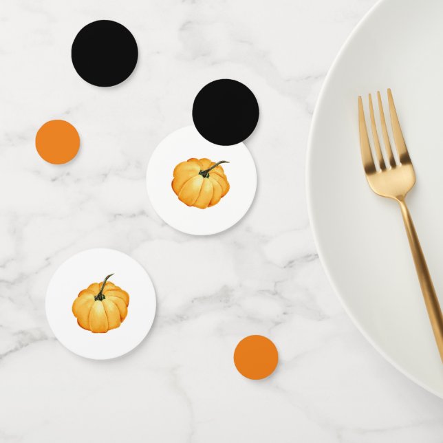 Confeti Calabaza negra y naranja (Grupo)