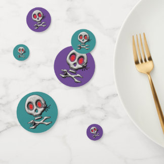 Confeti Calavera espeluznante clásica de Halloween Arañas