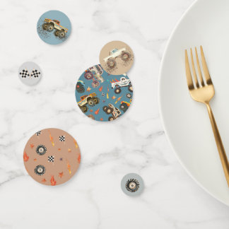 Confeti Camiones Monstruos Modernos Carreras Neumáticos ac