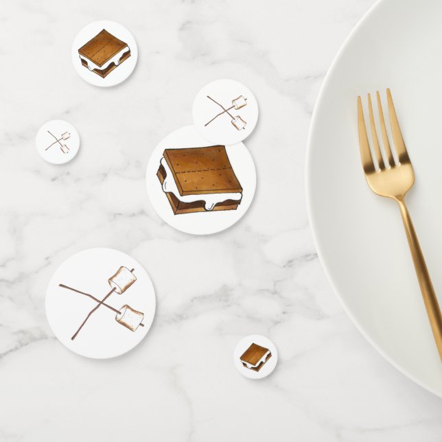 Confeti Campamento S'more del Marshmallow Campfire del Mor (Grupo)