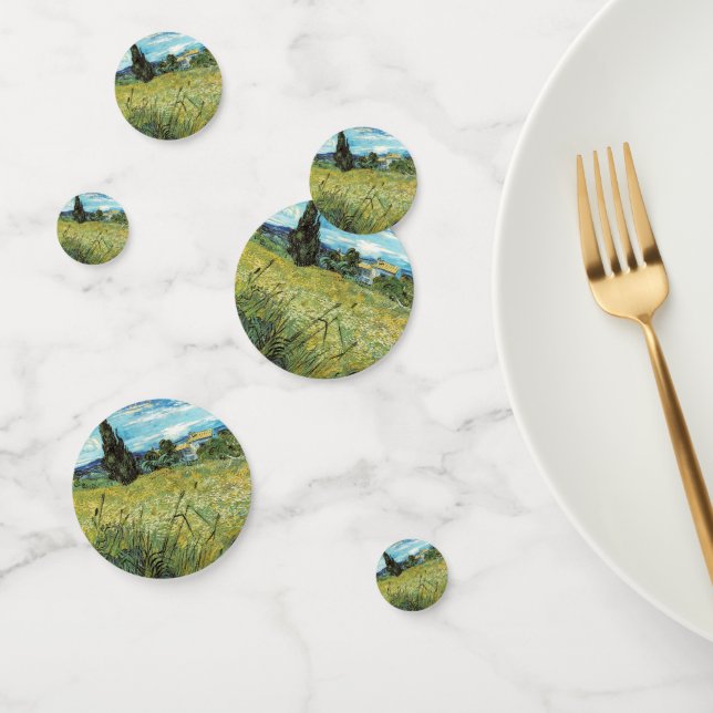 Confeti Campo de Trigo Verde Vincent van Gogh (Grupo)