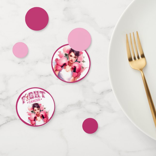 Confeti Cáncer de Mama Floral Rosa y Bonito (Grupo)