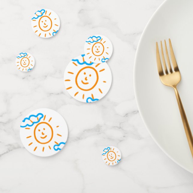 Confeti Cargar los dibujos de los niños convierte los dibu (Grupo)