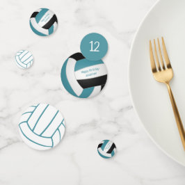 Confeti Celebración verde azulada de voleibol masculino ch