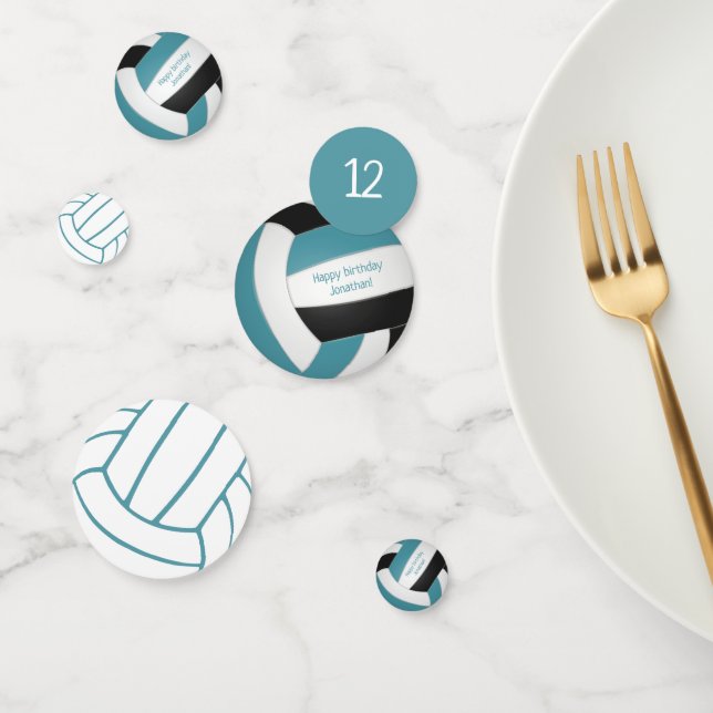 Confeti Celebración verde azulada de voleibol masculino ch (Grupo)