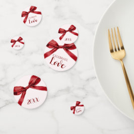 Confeti Celebrate Love Elegant Bow Valentines Day Party