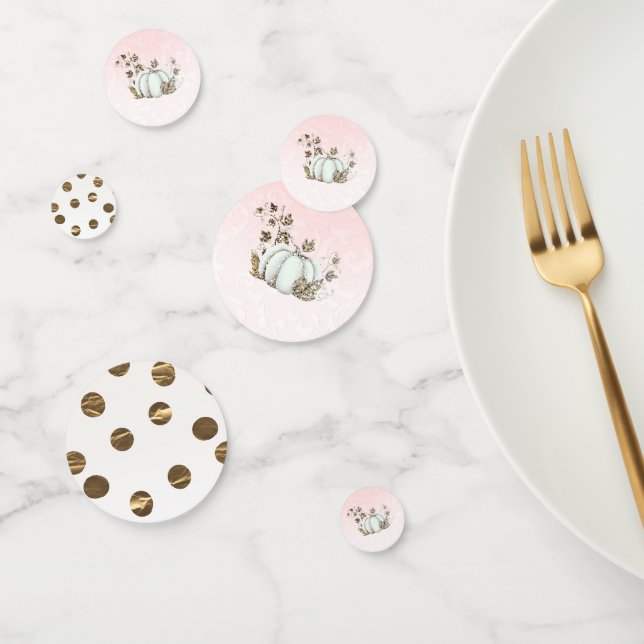 Confeti Cenicienta Rosa y Dorado Calabaza Cuento de Hadas  (Grupo)