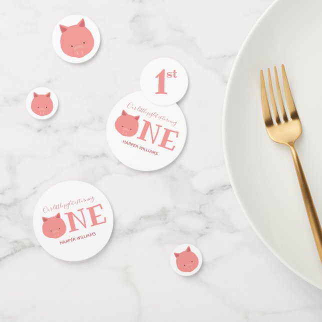 Confeti Cerdito que convierte a un animal lindo en primer  (Grupo)