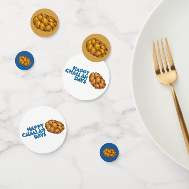 Confeti Challah trenzado panadería judía pan Loaf Hanukkah (Grupo)