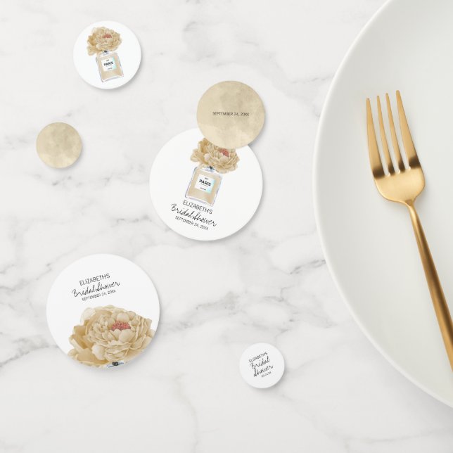 Confeti Champagne Peonies y Bridal Shower Floral de Perfum (Grupo)