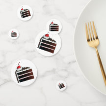 Cherry Black Forest Cake Slice Fiesta de cumpleaño