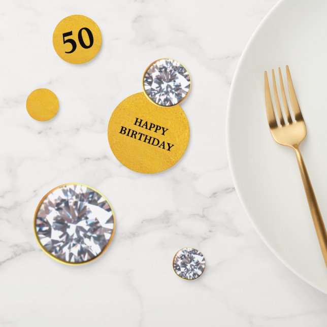 Confeti Chic Gold & Diamond 40, 50, 60 Aniversario (Grupo)
