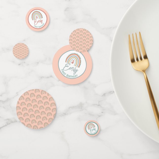 Confeti Chica Boho Birthday Magic Light coral (Grupo)