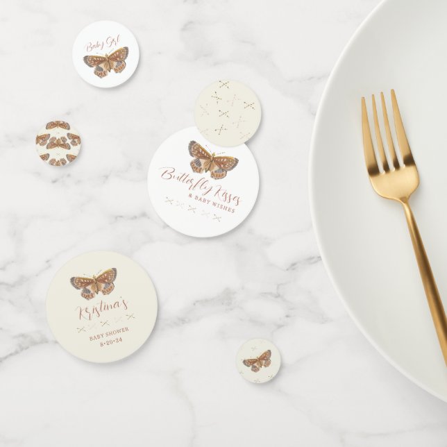 Confeti Chica de Besos de Mariposa Baby Shower (Grupo)