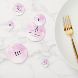 Confeti Chica de cumpleaños Jugando Hockey sobre Hielo Nom