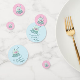 Confeti Chica rosa de Cute Jellyfish Baby Shower Kawaii
