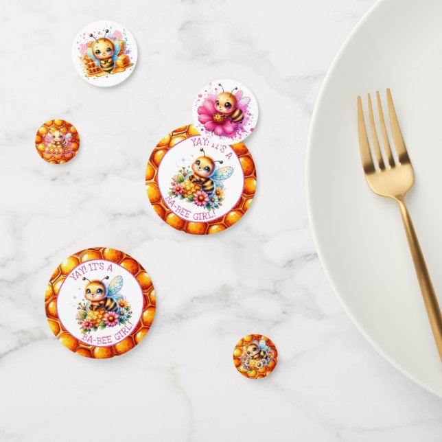 Confeti Chicas con tema de abejas melíferas Baby Shower Pe (Grupo)