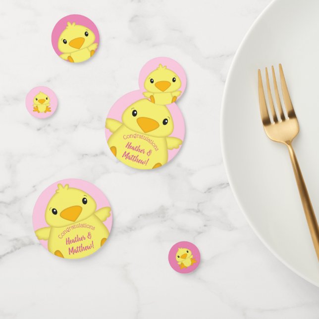 Confeti Chick Baby Shower Pink (Grupo)