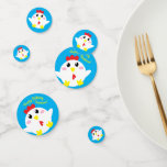 Confeti Chicken Farm Birthday Party Kids<br><div class="desc">¡Un pollo lindo que es super redondo y adorable es perfecto para ayudar a celebrar el cumpleaños de tu hijo! ¡Ideal para un fiesta de primer año de granja o sólo para un niño que ama los pollos tontos!</div>