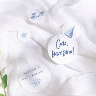 Confeti Ciao Bambino Mediterráneo Niño Azul Baby Shower