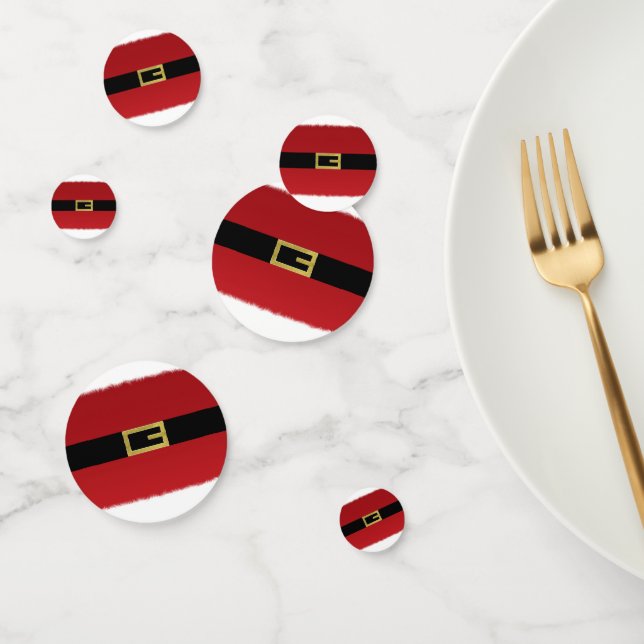 Confeti Cinturón Rojo de Papá Noel & Navidad de Peluche Bl (Grupo)