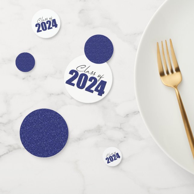 Confeti Clase Purpurina azul de la Marina de 2024 (Grupo)