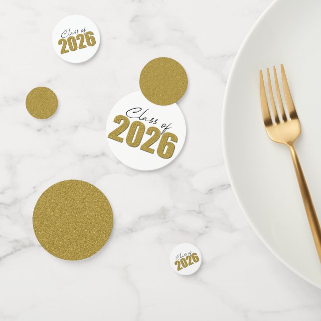 Confeti Clase Purpurina de oro de 2026 (Grupo)