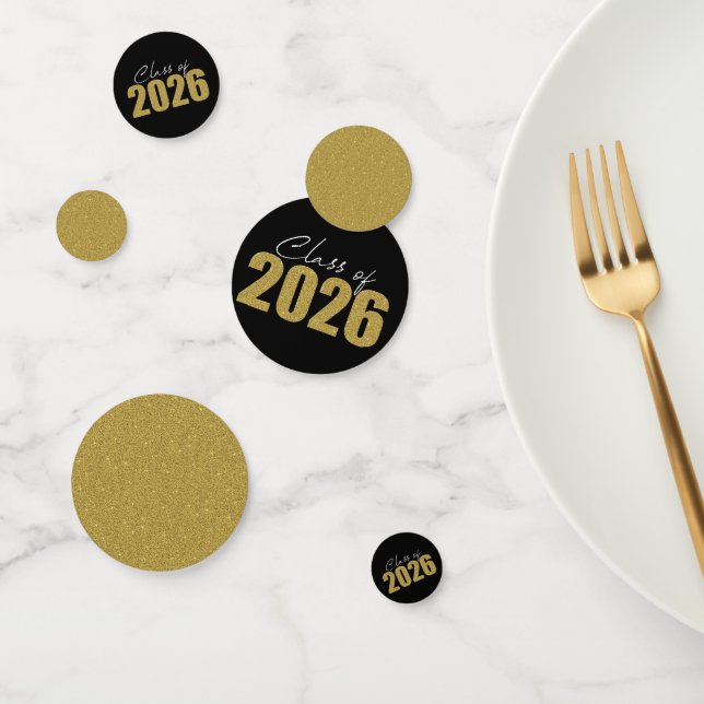 Confeti Clase Purpurina de oro de 2026 (Grupo)