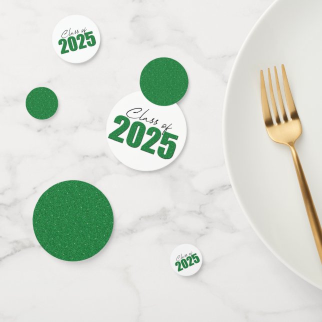 Confeti Clase Purpurina verde de 2025 (Grupo)