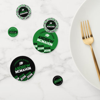 Confeti Clase Verde y Negra de CUALQUIER AÑO Fiesta Person