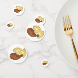 Confeti Clásica comida del Alma frita pollo frito y cena W