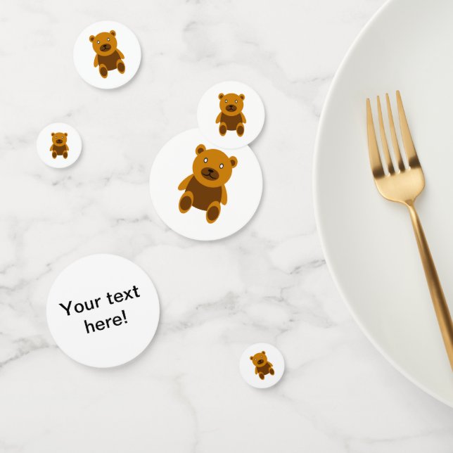 Confeti Clásico de teddybear marrón (Grupo)