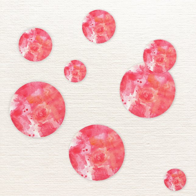 Confeti Color de agua abstracto rosa (Pink watercolor abstract art modern table confetti)
