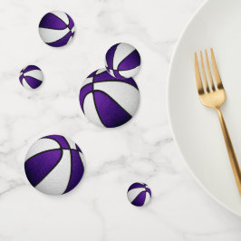 Confeti colores de equipo blanco morado fiesta de balonces