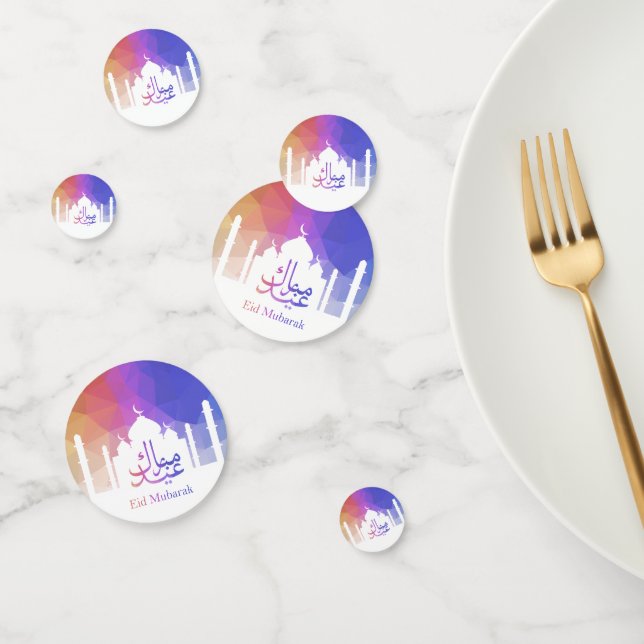 Confeti Colorida Mezquita del Arcoiris Polígono Eid (Grupo)