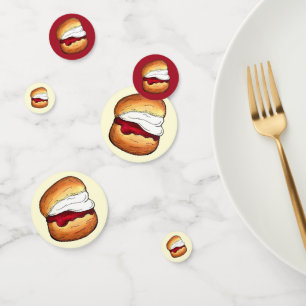 Confeti Comida británica de panadería de alta crema para t