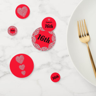 Confeti Confección personalizada de tabla de edad 16 o edi